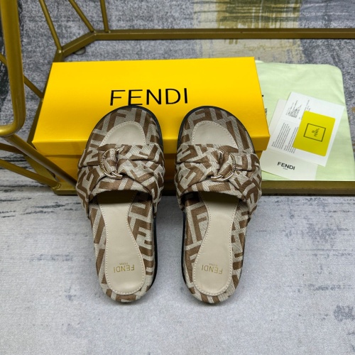 Replica Fendi Slippers For Women #1216829 $80.00 USD for Wholesale
