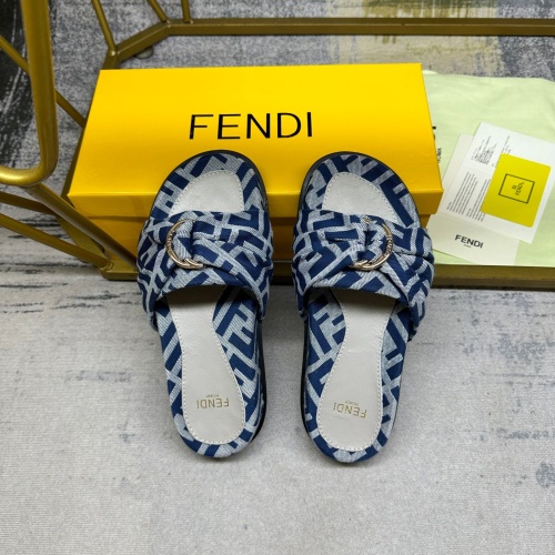 Replica Fendi Slippers For Women #1216835 $80.00 USD for Wholesale