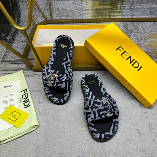Replica Fendi Slippers For Women #1216836 $80.00 USD for Wholesale