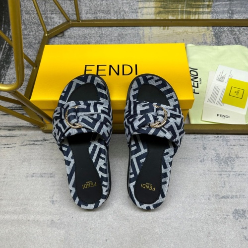 Replica Fendi Slippers For Women #1216836 $80.00 USD for Wholesale