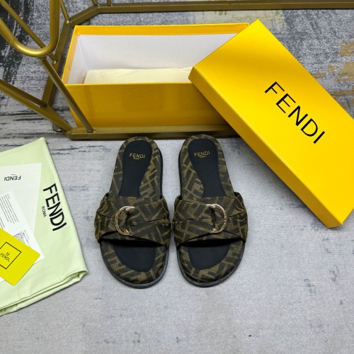 Fendi Slippers For Women #1216837 $80.00 USD, Wholesale Replica Fendi Slippers