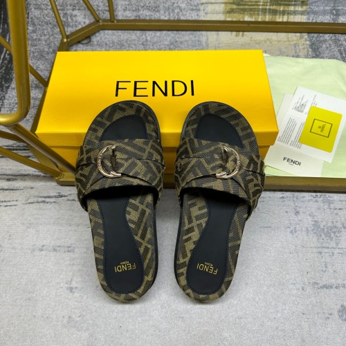 Replica Fendi Slippers For Women #1216837 $80.00 USD for Wholesale