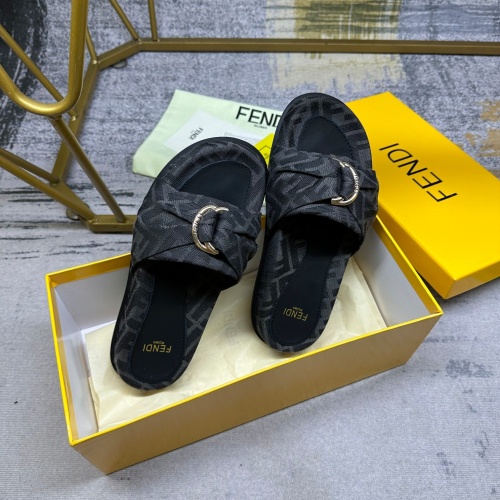 Replica Fendi Slippers For Women #1216839 $80.00 USD for Wholesale