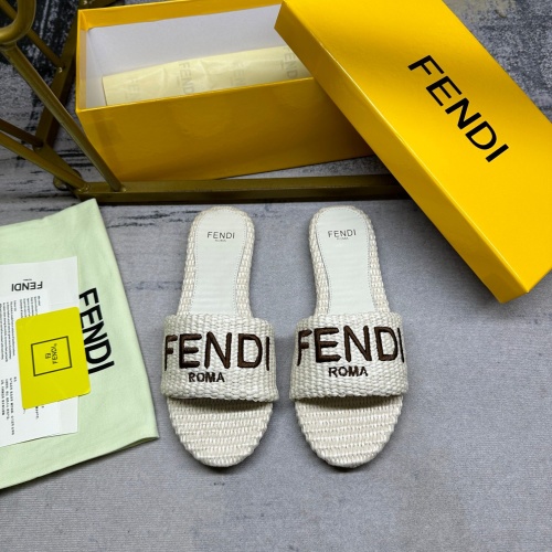 Fendi Slippers For Women #1217042 $85.00 USD, Wholesale Replica Fendi Slippers