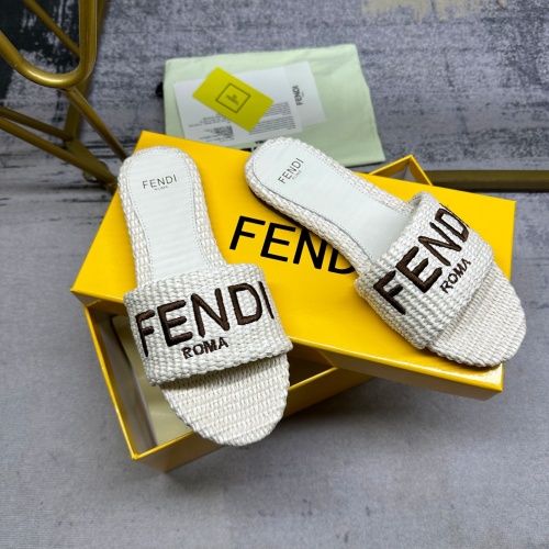 Replica Fendi Slippers For Women #1217042 $85.00 USD for Wholesale