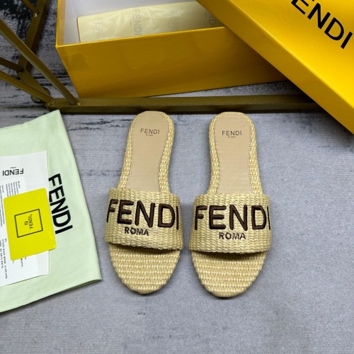Fendi Slippers For Women #1217043 $85.00 USD, Wholesale Replica Fendi Slippers