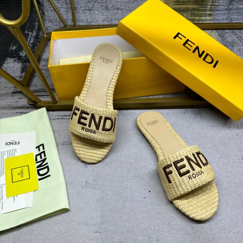 Replica Fendi Slippers For Women #1217043 $85.00 USD for Wholesale