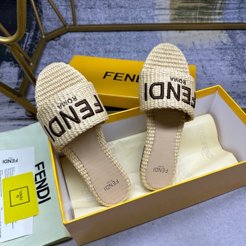 Replica Fendi Slippers For Women #1217043 $85.00 USD for Wholesale