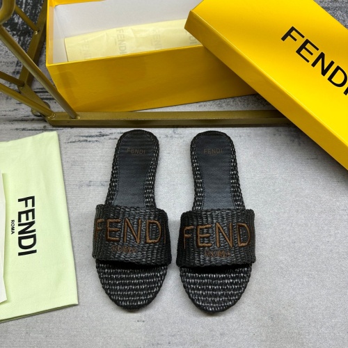 Fendi Slippers For Women #1217044 $85.00 USD, Wholesale Replica Fendi Slippers