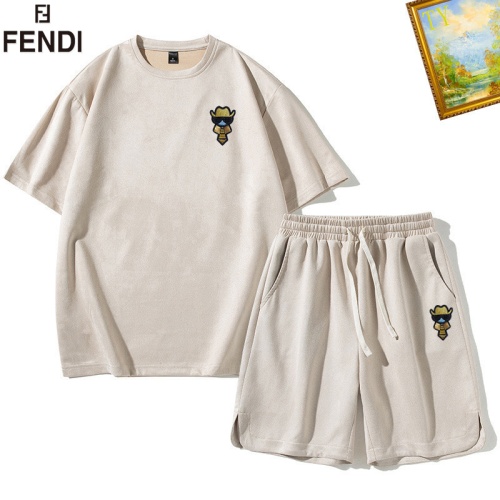 Fendi Tracksuits Short Sleeved For Men #1218039