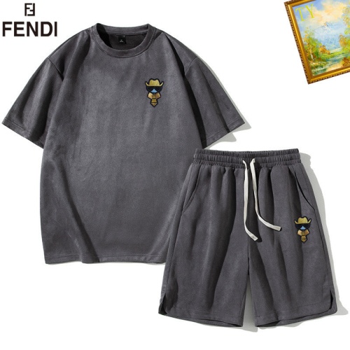 Fendi Tracksuits Short Sleeved For Men #1218040