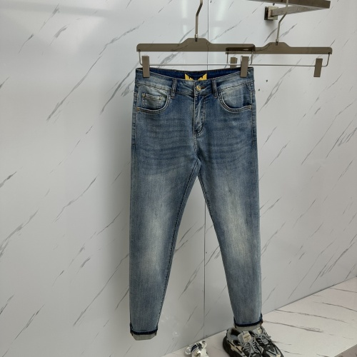 Replica Fendi Jeans For Men #1218141 $80.00 USD for Wholesale