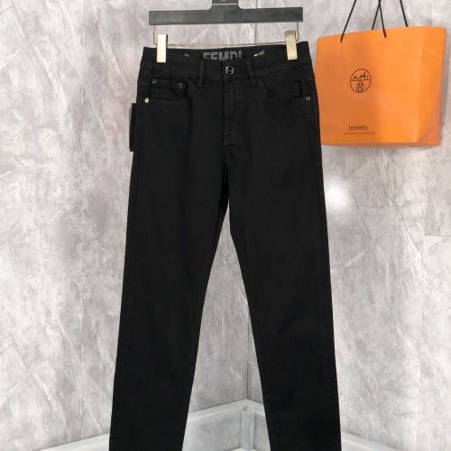 Replica Fendi Jeans For Men #1218144 $80.00 USD for Wholesale