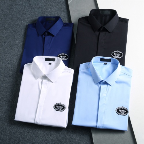 Replica Prada Shirts Long Sleeved For Men #1218518 $40.00 USD for Wholesale