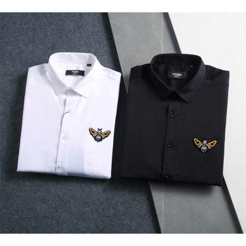 Replica Fendi Shirts Long Sleeved For Men #1218528 $40.00 USD for Wholesale