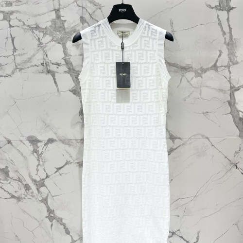 Fendi Dresses Sleeveless For Women #1219098 $105.00 USD, Wholesale Replica Fendi Dresses
