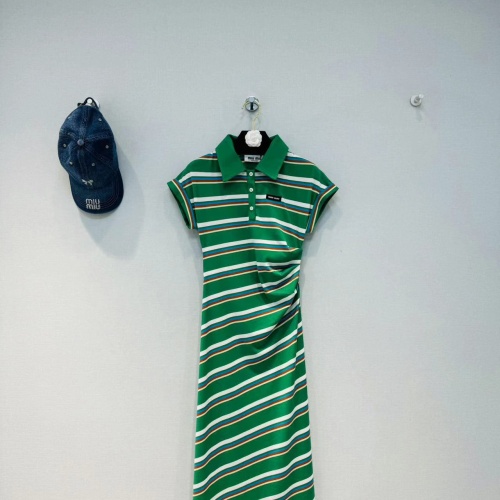 Replica MIU MIU Dresses Short Sleeved For Women #1219120 $108.00 USD for Wholesale