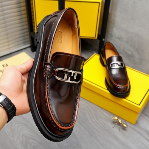 Replica Fendi Leather Shoes For Men #1220970 $96.00 USD for Wholesale