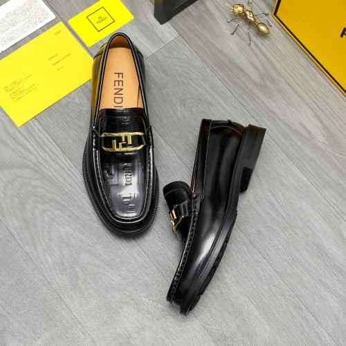 Replica Fendi Leather Shoes For Men #1220974 $82.00 USD for Wholesale