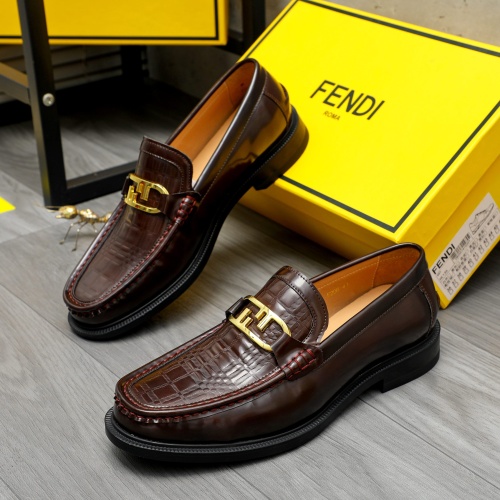Replica Fendi Leather Shoes For Men #1220975 $82.00 USD for Wholesale