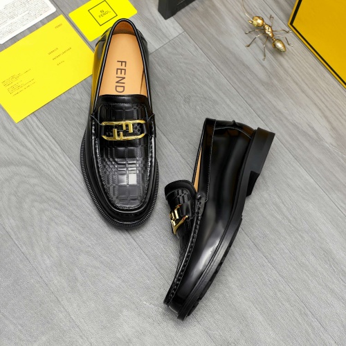 Replica Fendi Leather Shoes For Men #1220976 $82.00 USD for Wholesale