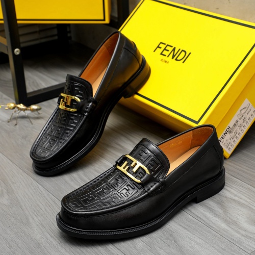 Replica Fendi Leather Shoes For Men #1220977 $82.00 USD for Wholesale