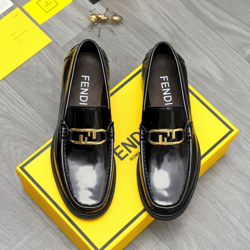 Replica Fendi Leather Shoes For Men #1220978 $82.00 USD for Wholesale