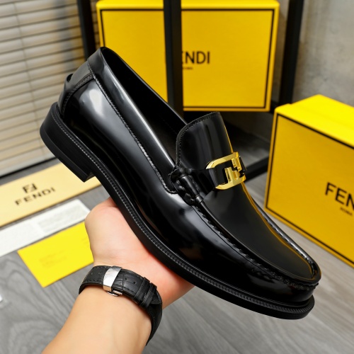 Replica Fendi Leather Shoes For Men #1220978 $82.00 USD for Wholesale