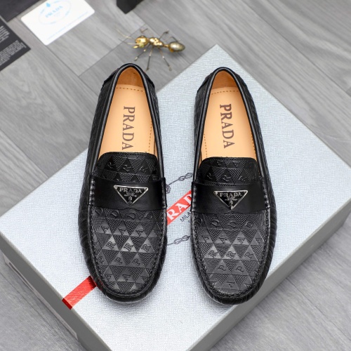 Prada Leather Shoes For Men #1220987 $68.00 USD, Wholesale Replica Prada Leather Shoes