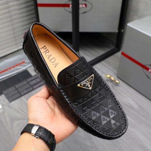 Replica Prada Leather Shoes For Men #1220987 $68.00 USD for Wholesale