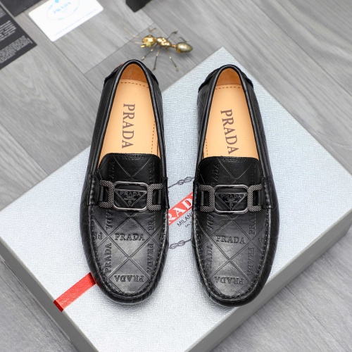 Prada Leather Shoes For Men #1220988 $68.00 USD, Wholesale Replica Prada Leather Shoes