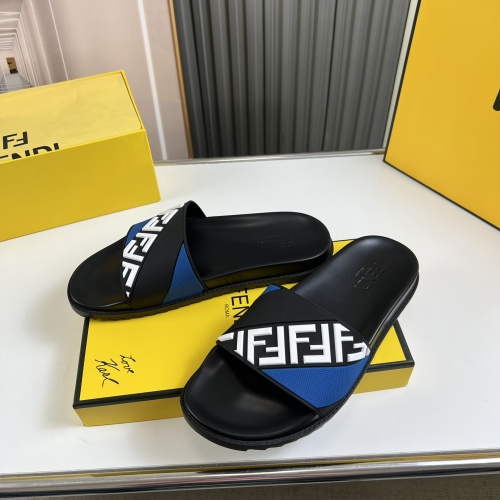 Replica Fendi Slippers For Men #1221369 $45.00 USD for Wholesale