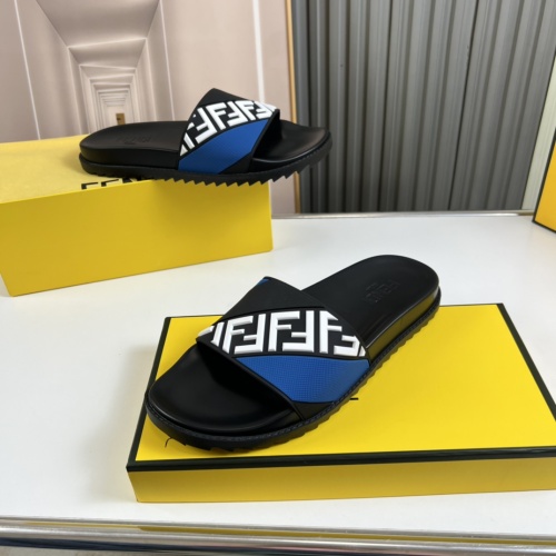 Replica Fendi Slippers For Men #1221369 $45.00 USD for Wholesale