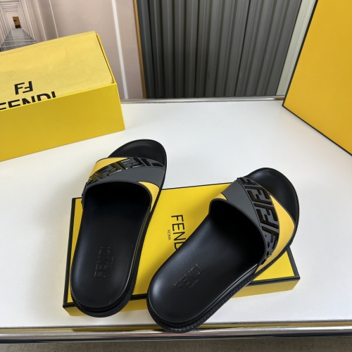 Replica Fendi Slippers For Men #1221370 $45.00 USD for Wholesale