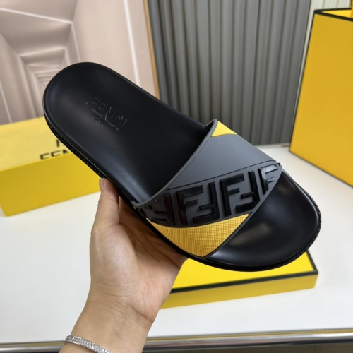 Replica Fendi Slippers For Men #1221370 $45.00 USD for Wholesale