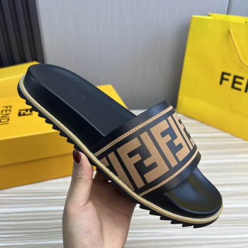Replica Fendi Slippers For Men #1221384 $45.00 USD for Wholesale
