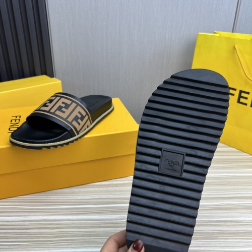Replica Fendi Slippers For Men #1221384 $45.00 USD for Wholesale