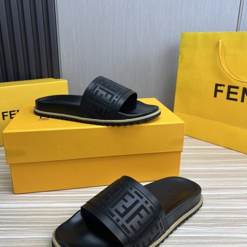 Replica Fendi Slippers For Men #1221394 $45.00 USD for Wholesale