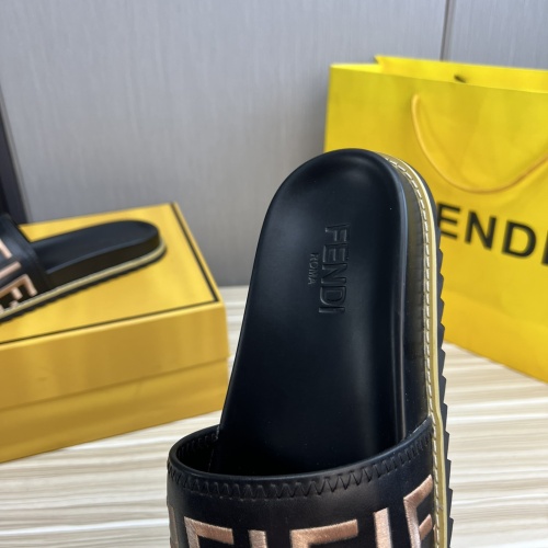 Replica Fendi Slippers For Men #1221395 $52.00 USD for Wholesale
