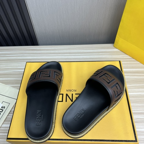 Replica Fendi Slippers For Men #1221397 $52.00 USD for Wholesale