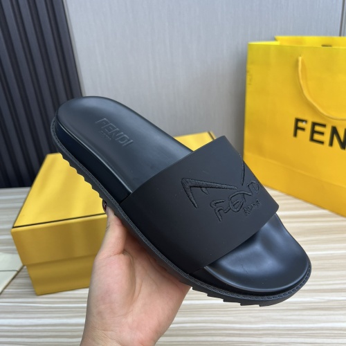 Replica Fendi Slippers For Men #1221401 $52.00 USD for Wholesale