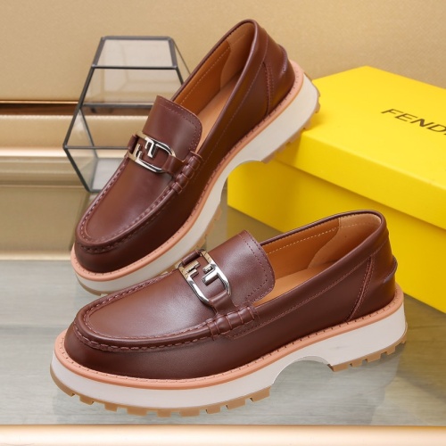 Fendi Leather Shoes For Men #1221700 $100.00 USD, Wholesale Replica Fendi Leather Shoes
