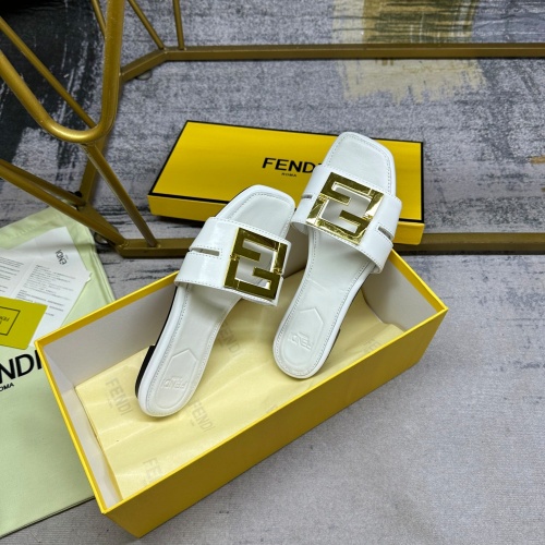 Replica Fendi Slippers For Women #1221754 $85.00 USD for Wholesale