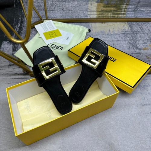 Replica Fendi Slippers For Women #1221755 $85.00 USD for Wholesale