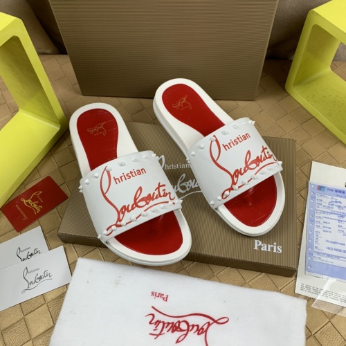 Replica Christian Louboutin CL Slippers For Men #1221761 $68.00 USD for Wholesale
