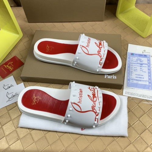 Replica Christian Louboutin CL Slippers For Men #1221761 $68.00 USD for Wholesale