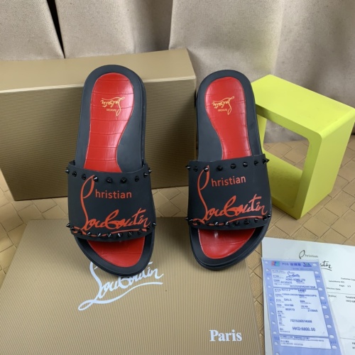 Replica Christian Louboutin CL Slippers For Men #1221762 $68.00 USD for Wholesale