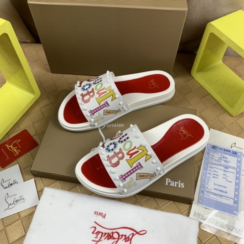 Replica Christian Louboutin CL Slippers For Men #1221763 $68.00 USD for Wholesale