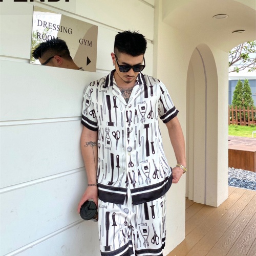 Replica Fendi Tracksuits Short Sleeved For Men #1221787 $72.00 USD for Wholesale