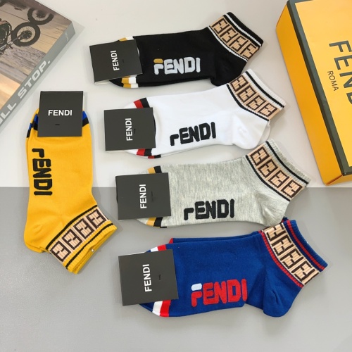 Replica Fendi Socks #1222118 $25.00 USD for Wholesale